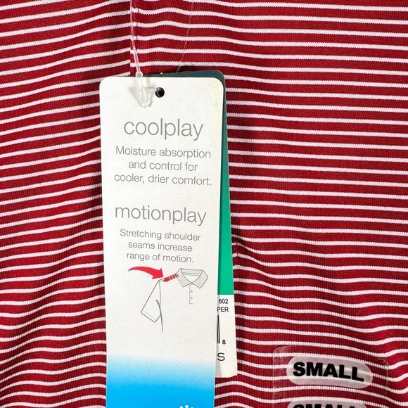 Pro Tour Polo Shirt Mens Small Red Golf Performance Coolplay Motionplay NEW - Picture 5 of 12